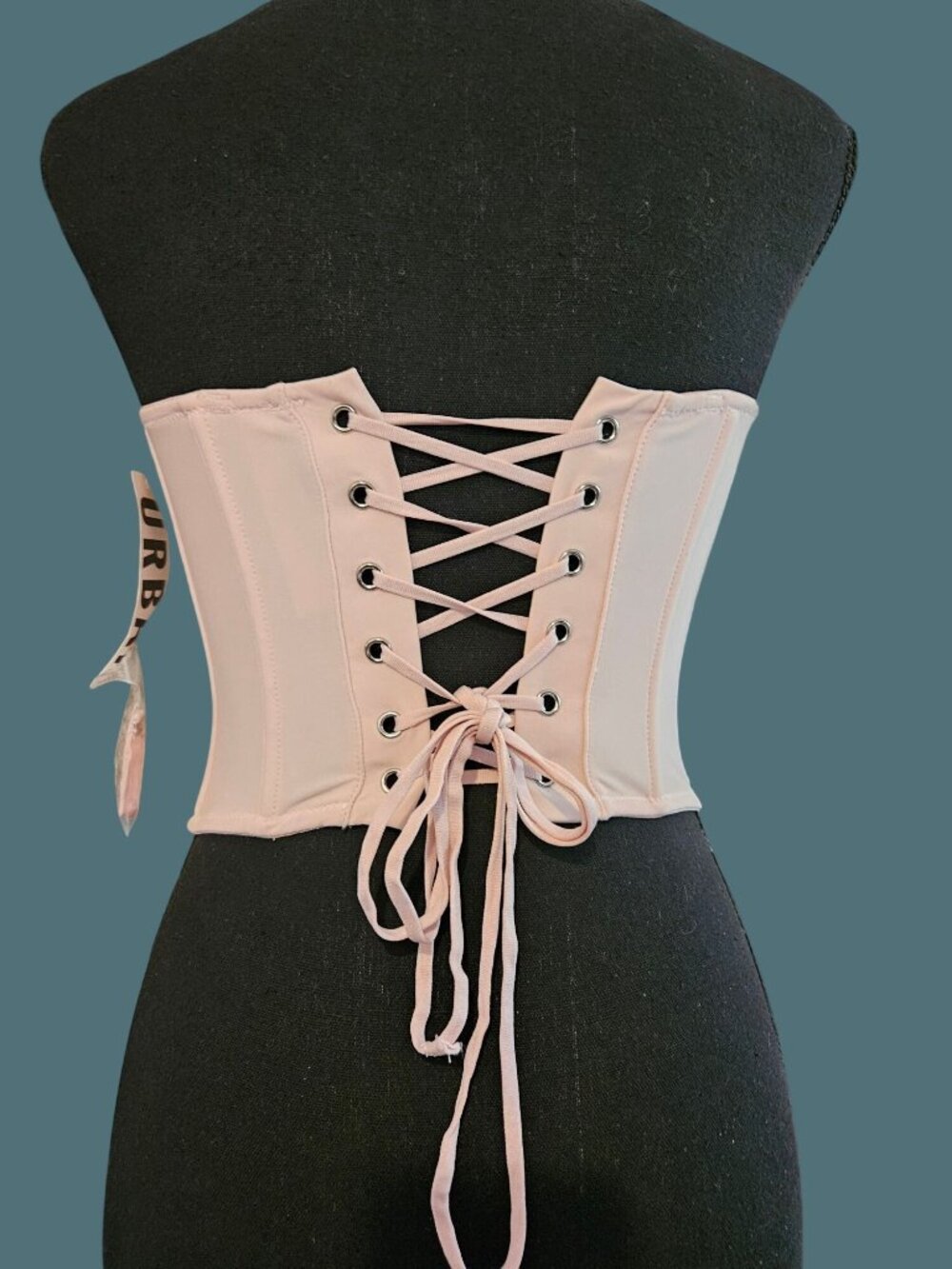 Urban Outfitters Out from Under Laced Back Pink Corset Top Women Size Small - Picture 2 of 10